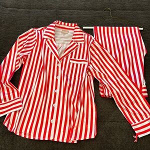 Show me your MuMu red striped pajama set size small